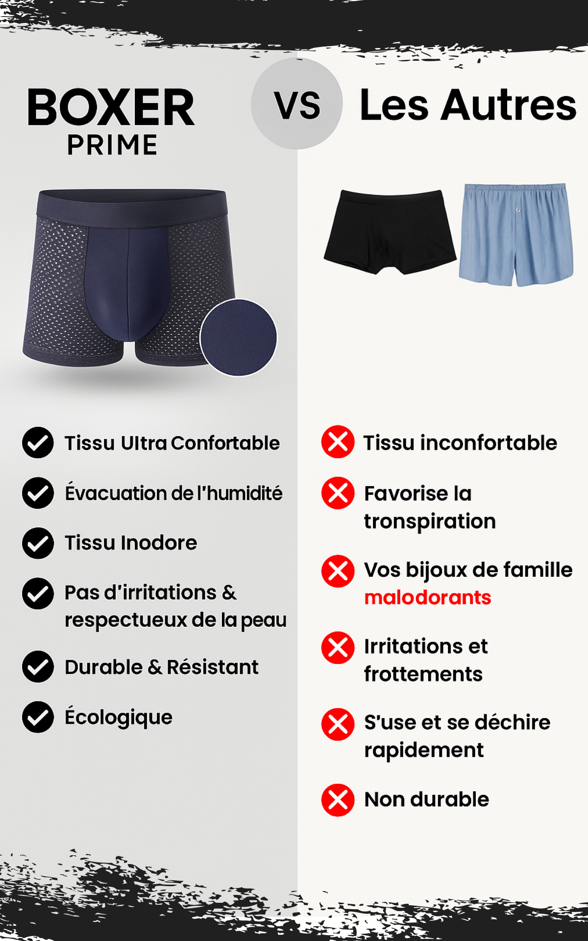 PROMO EXCLUSIVE : 4 Boxers Premium ultra confort au prix de 3 !