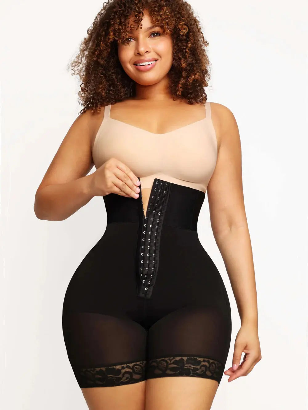 SHORT BBL - Gaine Ventre Plat Taille Haute Remonte Fessier (avec ouverture en dessous)